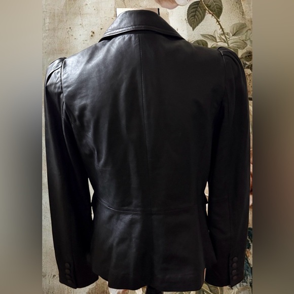 INC International Concepts Black Leather Jacket - Picture 2 of 16